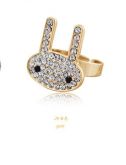 anel coelho com strass